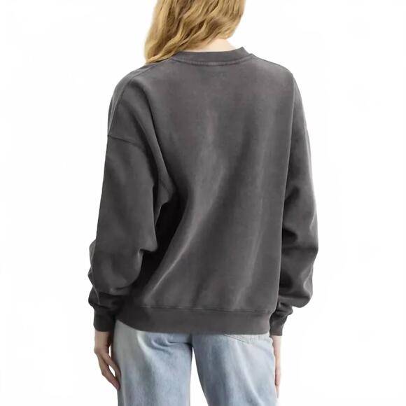 NEW ANINE BING miles ny sweatshirt in washed black - Picture 3 of 5